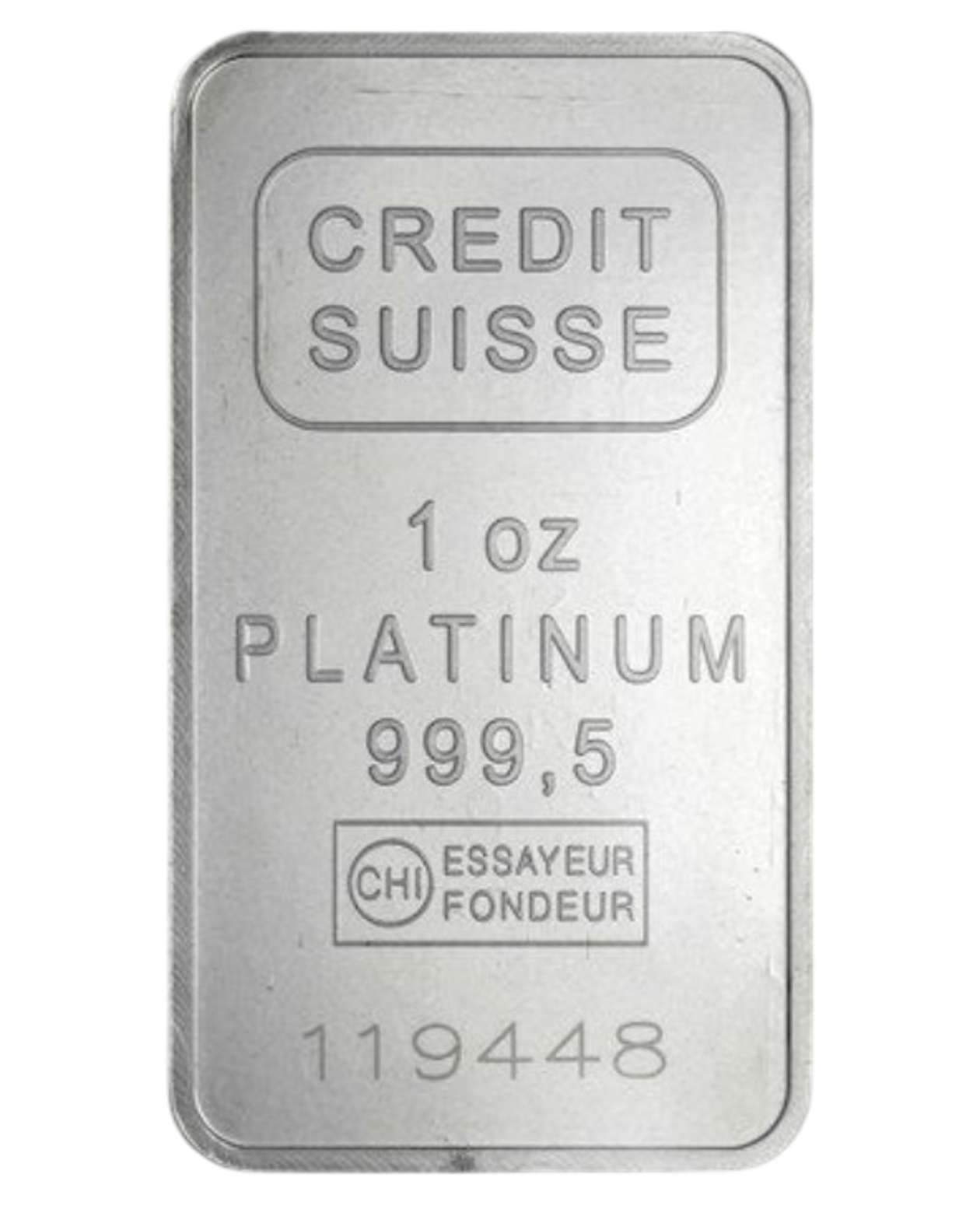 1 oz platinum baar transparante achtergrond Photoroom