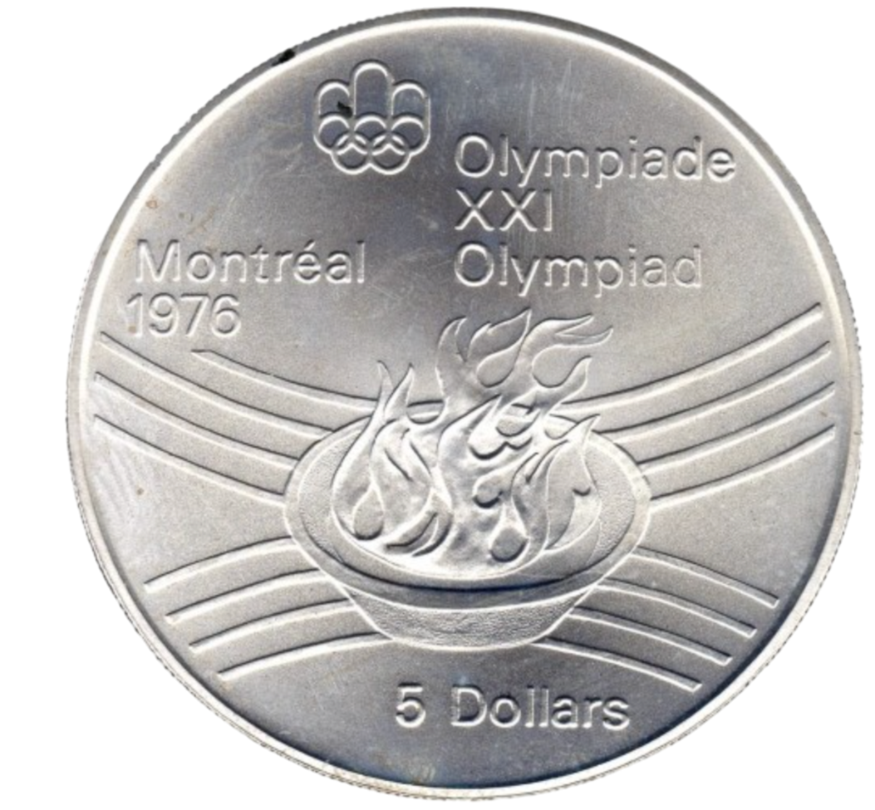 5 dollars Montréal 1976 vlam Photoroom