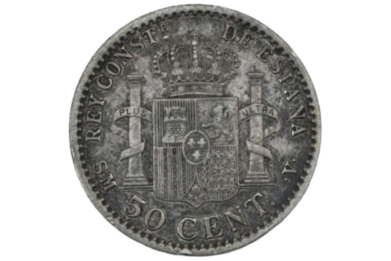 50 centimos 1900 Spanje 1