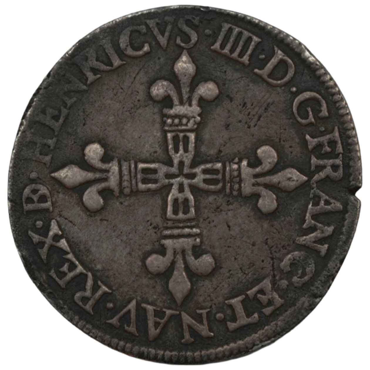 Ag 1 4 Ecu 1596 Béarn Henri IV 1