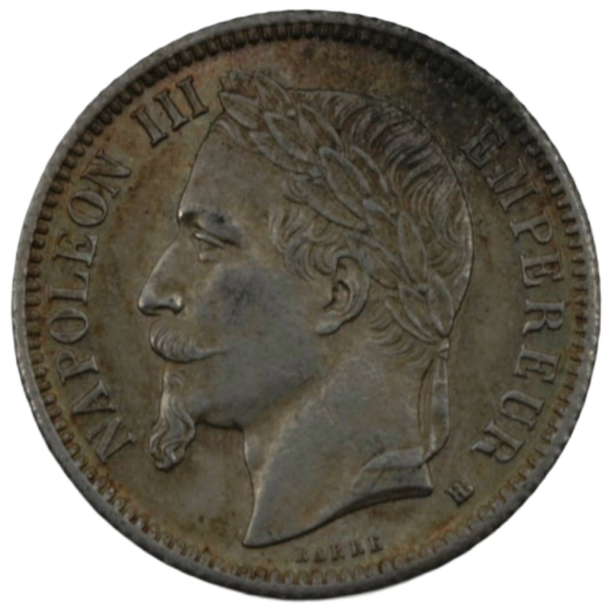 Ag 1 Franc 1868 Napoleon III 2