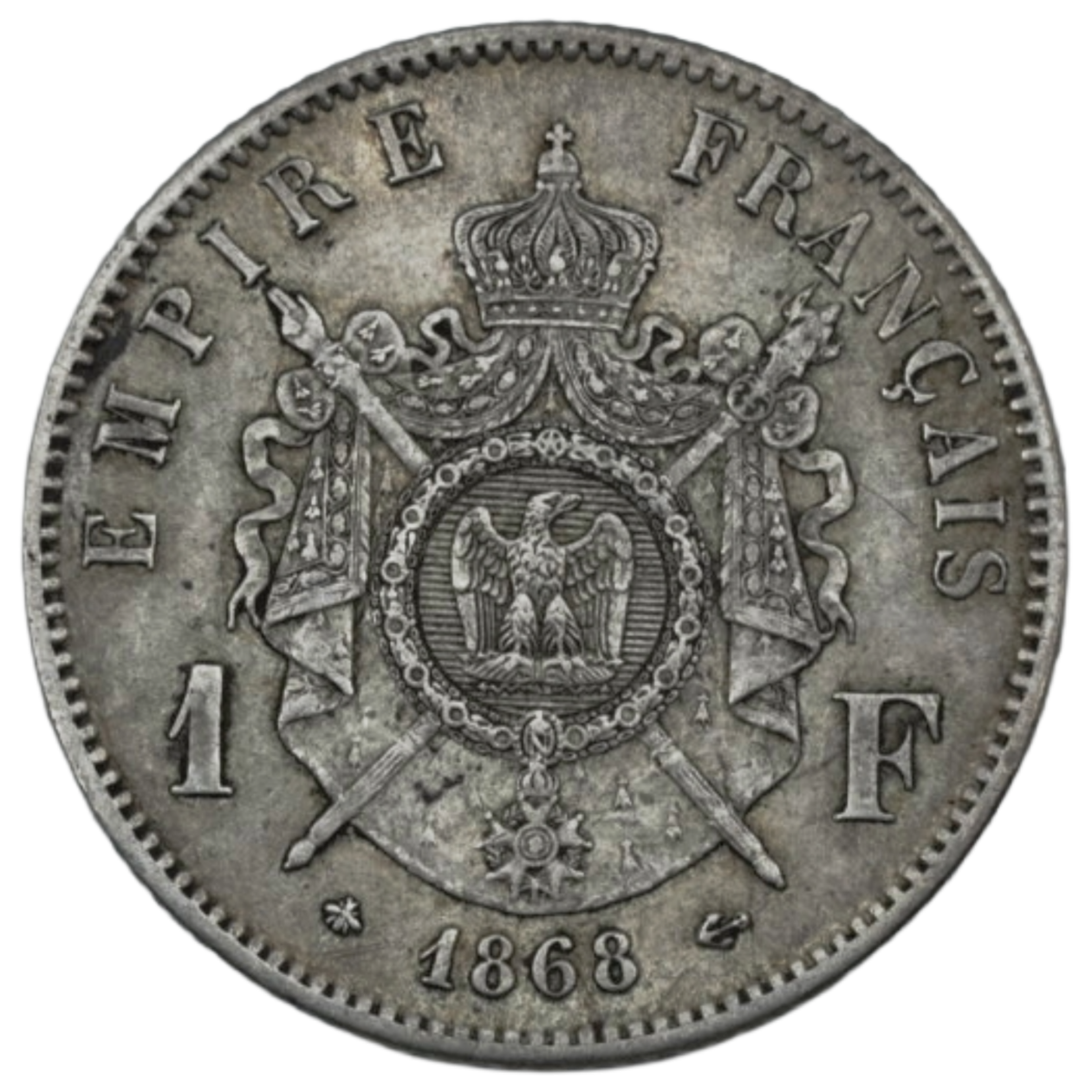 Ag 1 Franc 1868 Napoleon III