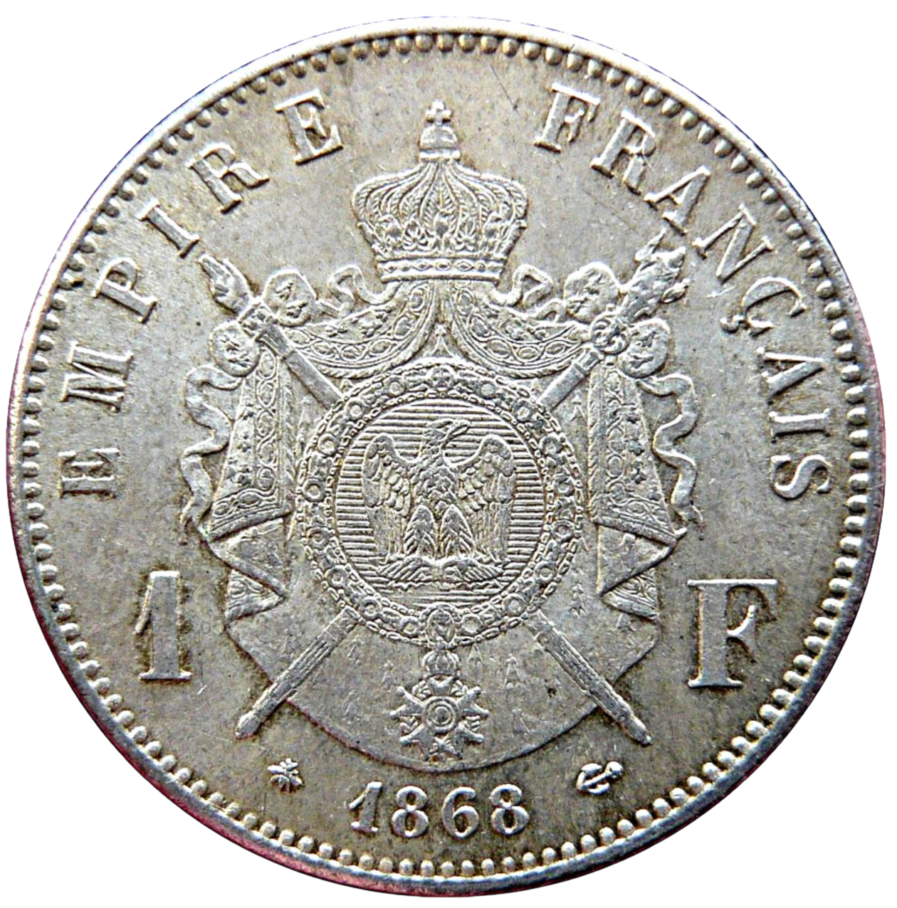 Ag 1 Franc Napoleon III 2