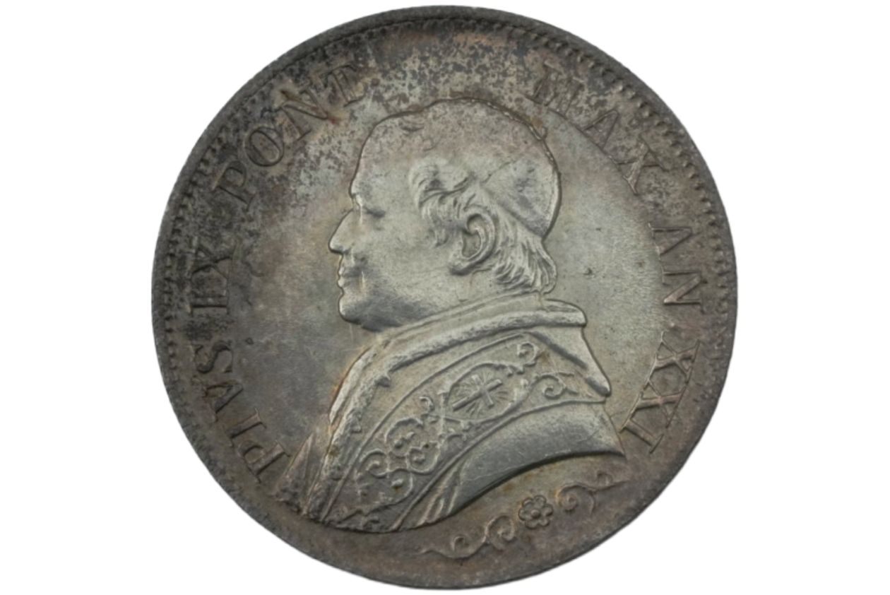 Ag 1 Lira 1866 Vaticaanstad