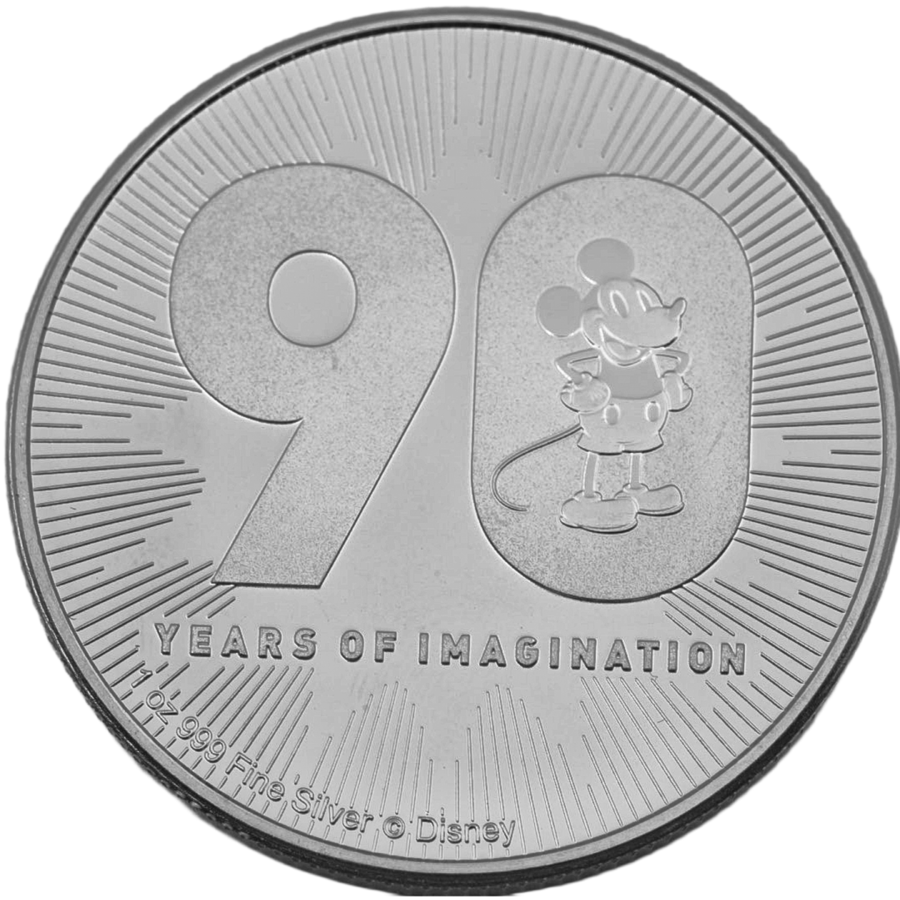 Ag 1 Ounce 2018 Disney 90th Aniversary Mickey Mouse Niue