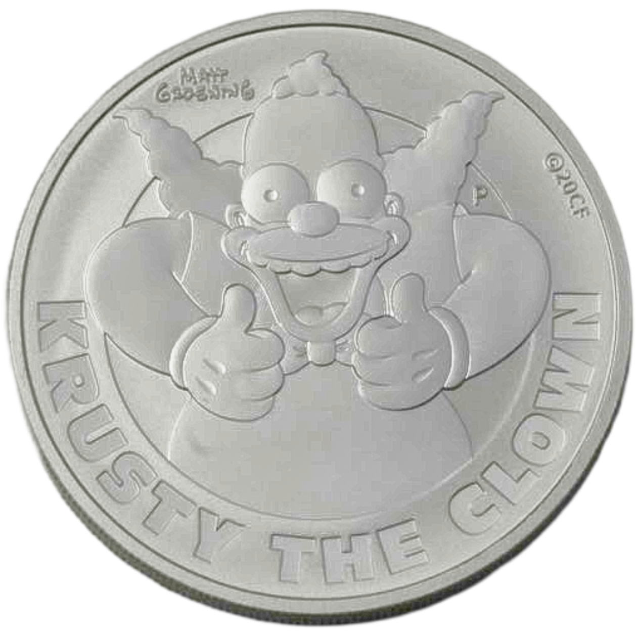 Ag 1 Ounce 2020 Simsons Krusty The Clown Tuvalu