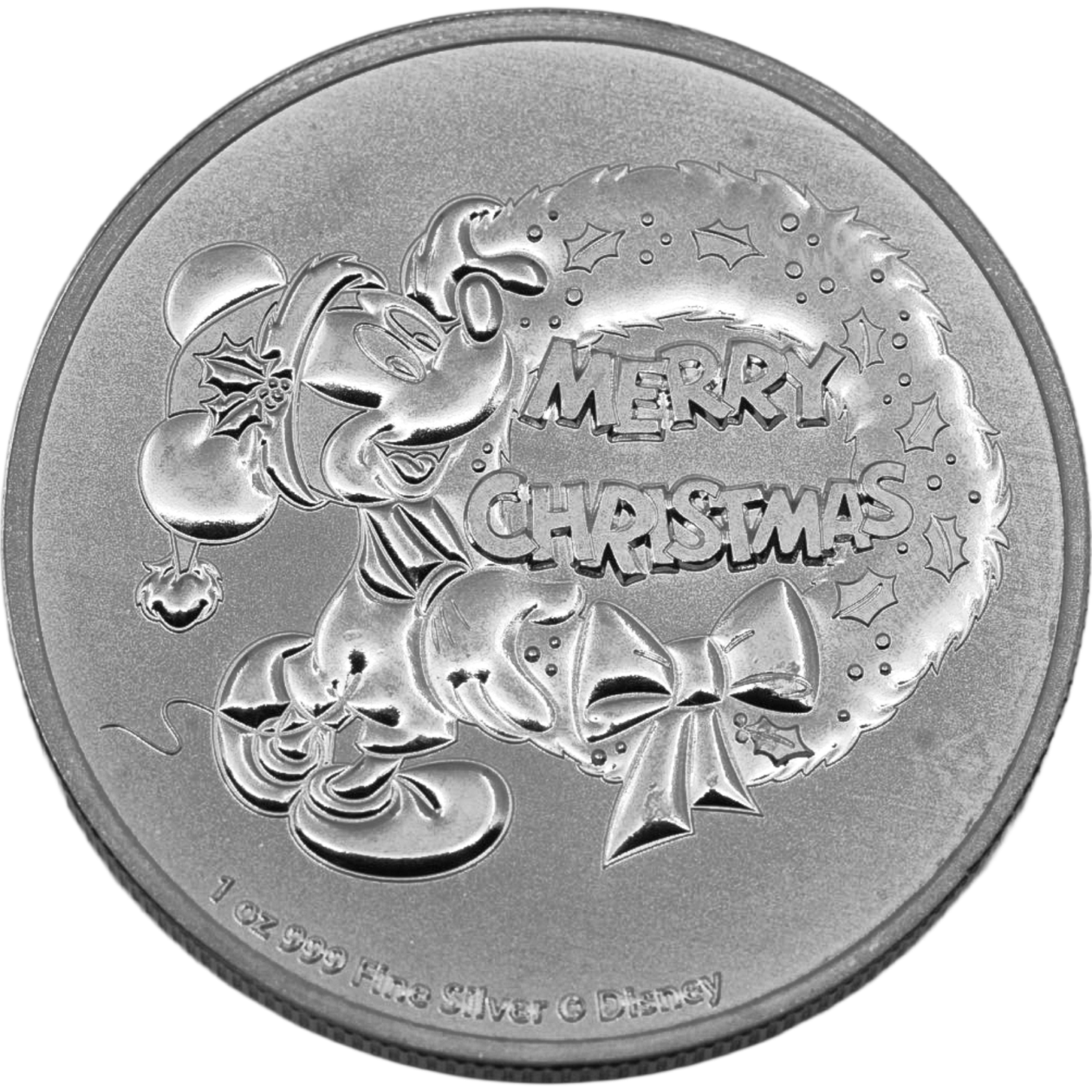 Ag 1 Ounce 2021 Disney Mickey Mouse Christmas Niue