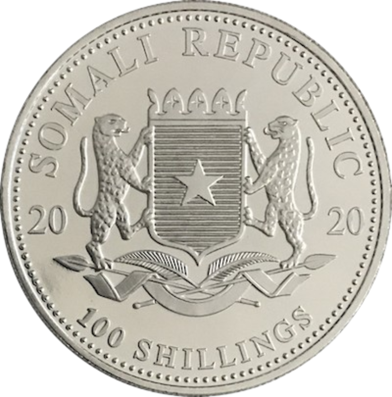 Ag 1 Oz African Wildlife Elephant 2020 2
