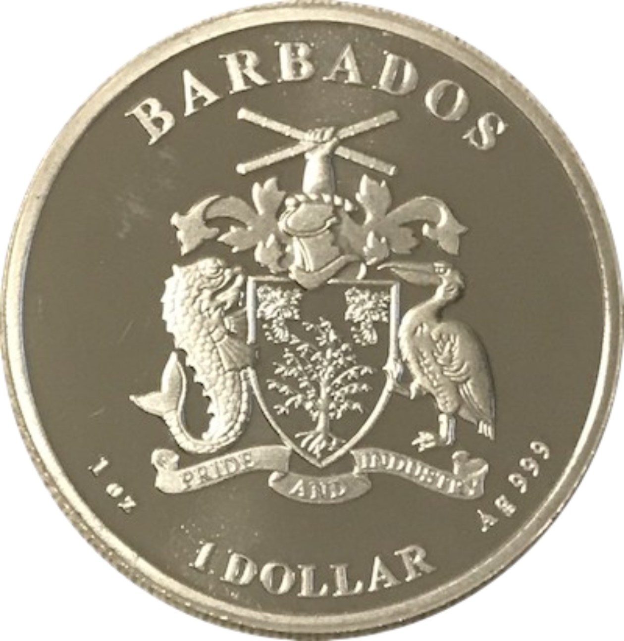 Ag 1 Oz Barbados Seahorse 2019 2