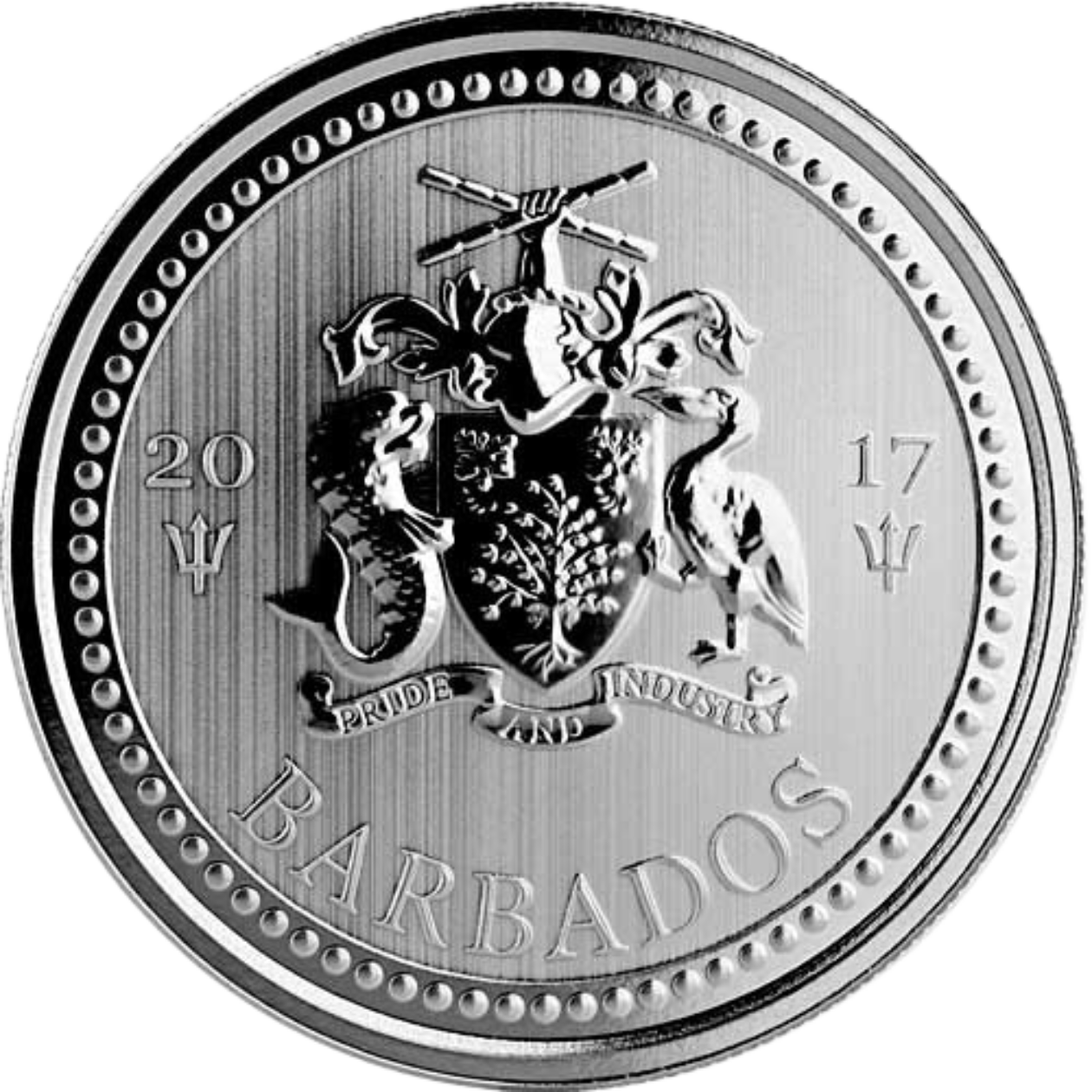Ag 1 Oz Barbados Tident 2017 2