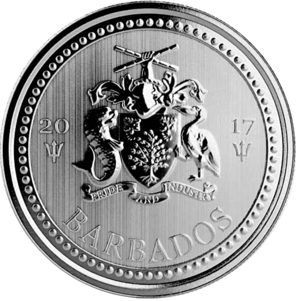 Ag 1 Oz Barbados Tident 2019 2