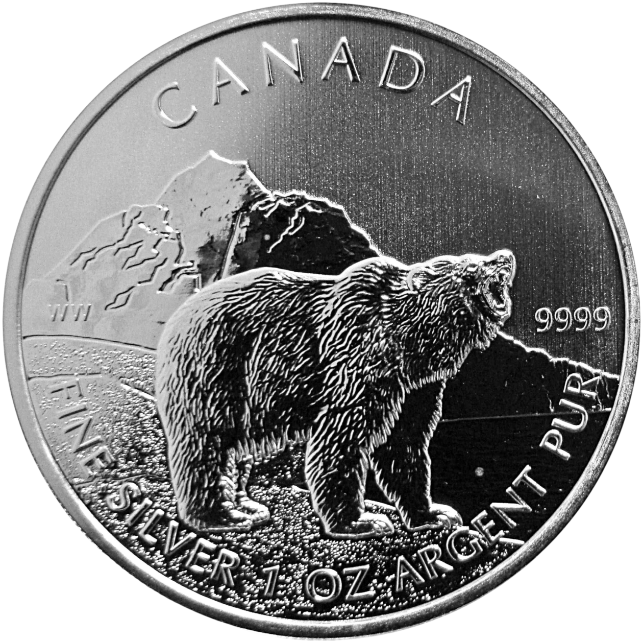 Ag 1 Oz Grizzly bear 2011 2