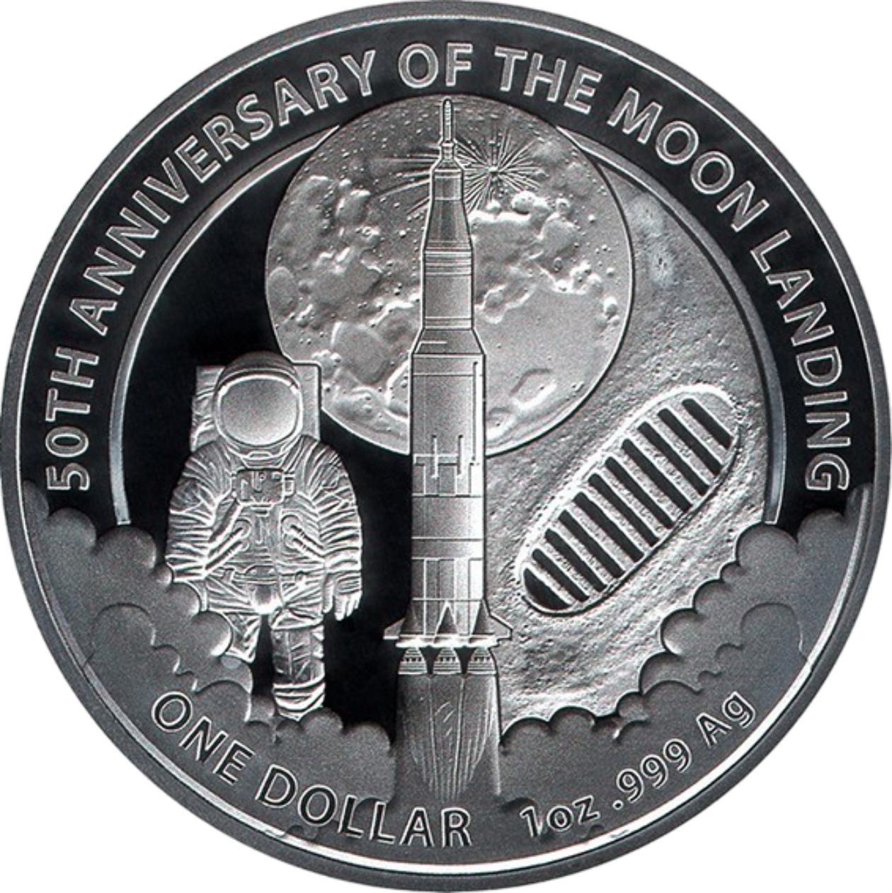 Ag 1 Oz Moon Landing 2019