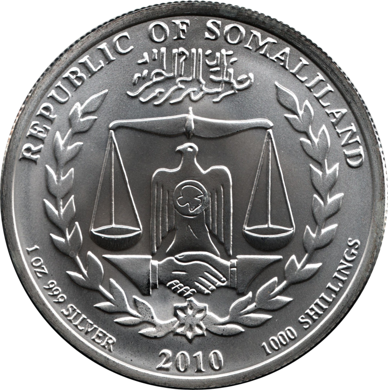 Ag 1 Oz Year of the Tiger 2010 somaliland 2