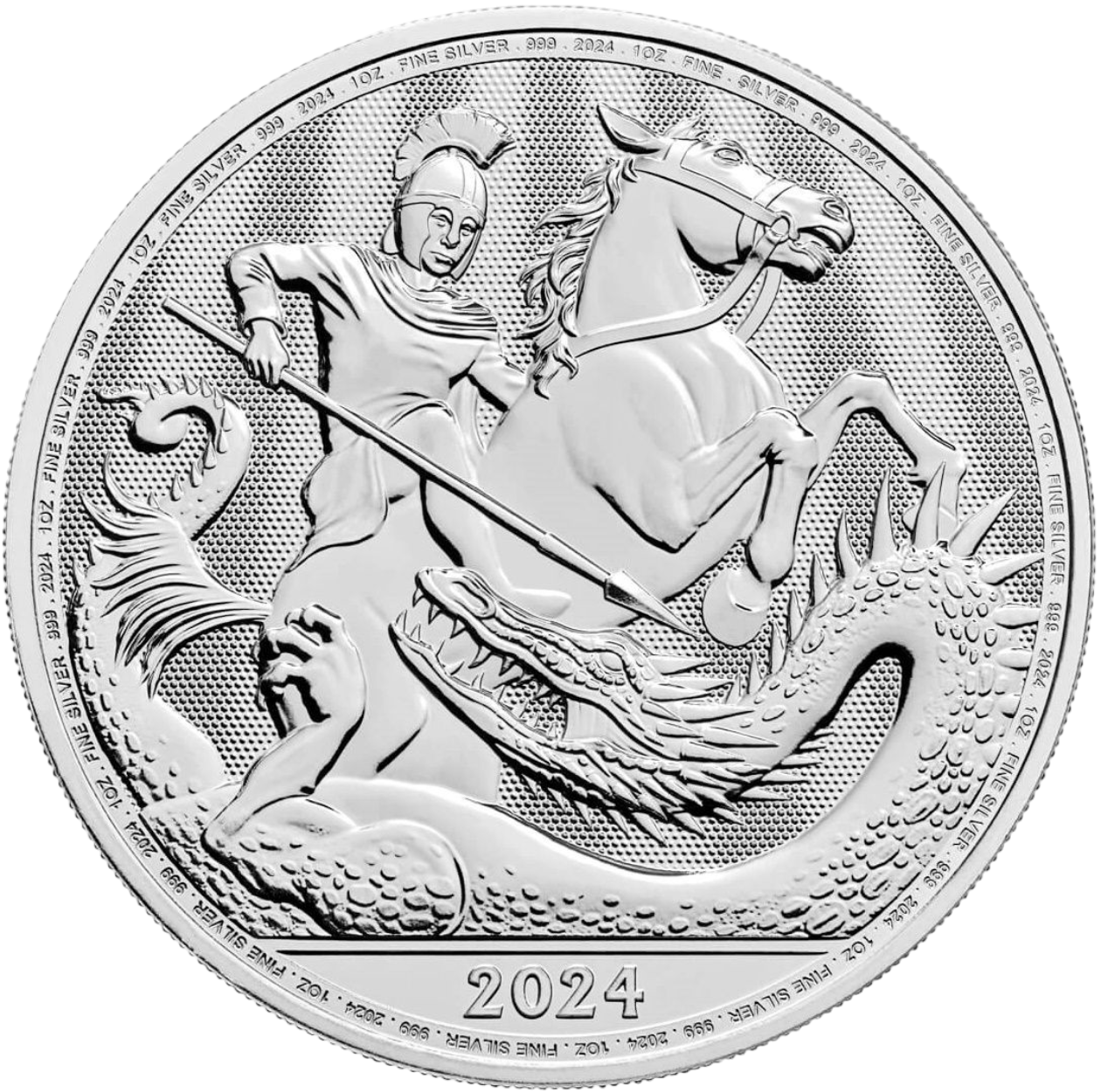 Ag 1 Oz st George and the dragon 2024