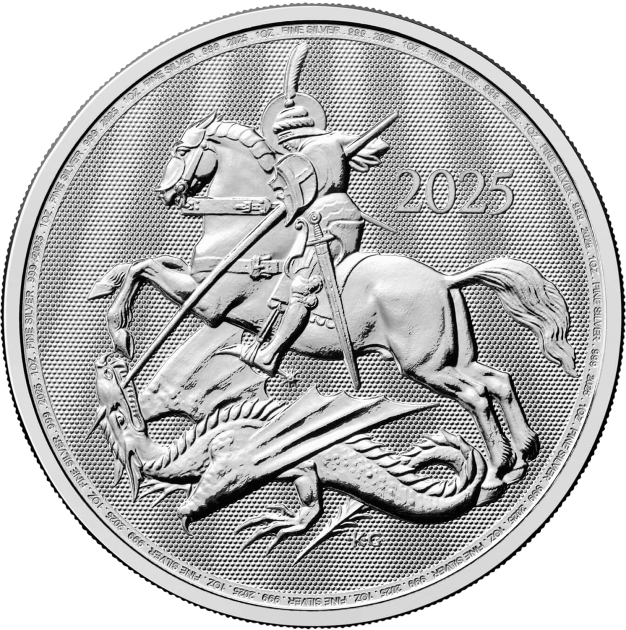 Ag 1 Oz st George and the dragon 2025