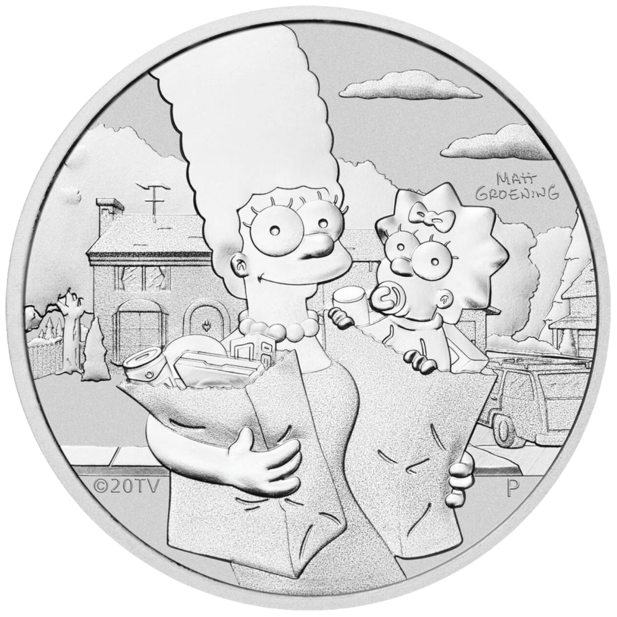 Ag 1 ounce 2021 Simpsons Marge and Maggie Tuvalu