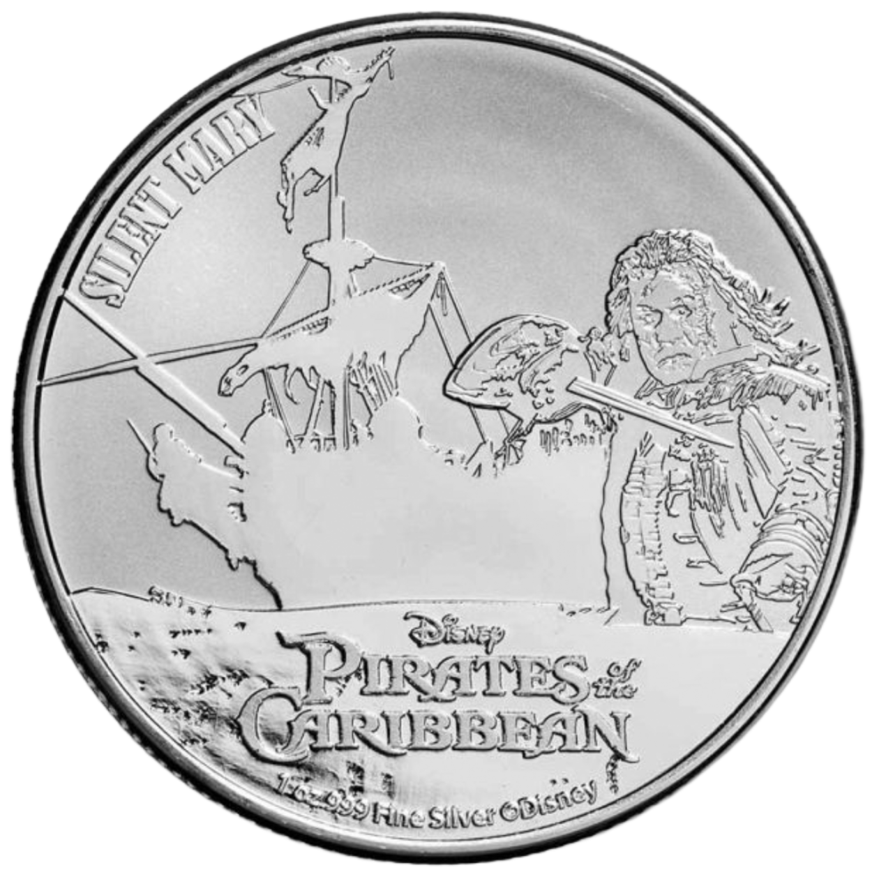 Ag 1 ounce 2022 Pirates of the Caribbean Silent Mary Niue