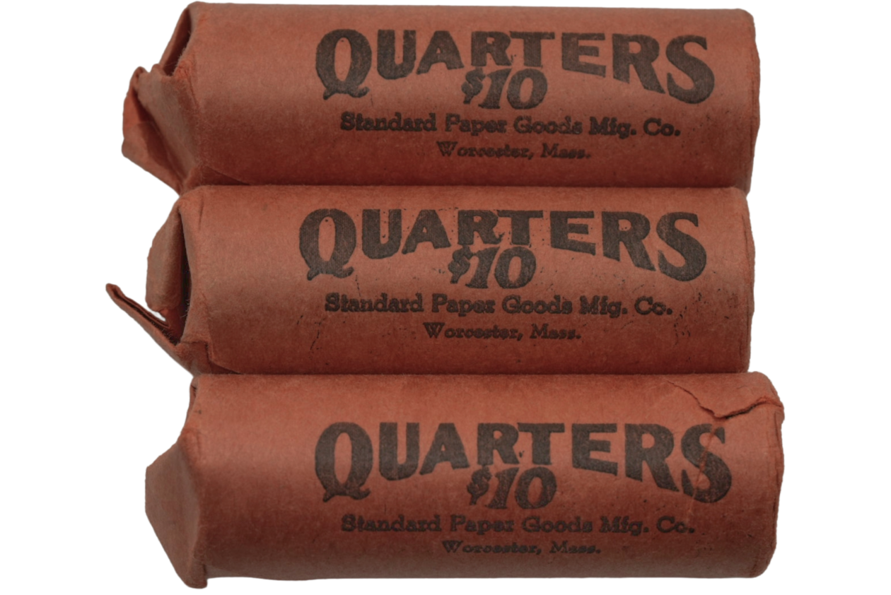 Ag 10 Dollar aan zilveren quarters in wrappers 1