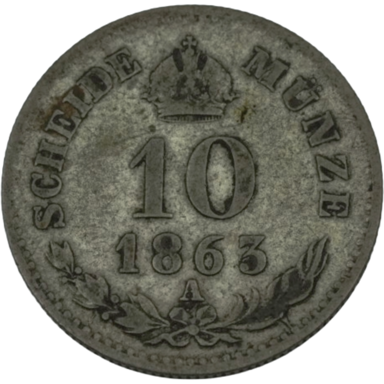 Ag 10 Kreuzer 1863 A Oostenrijkse Rijk 1