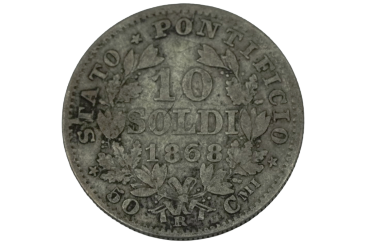 Ag 10 Soldi 1868 Vaticaanstad