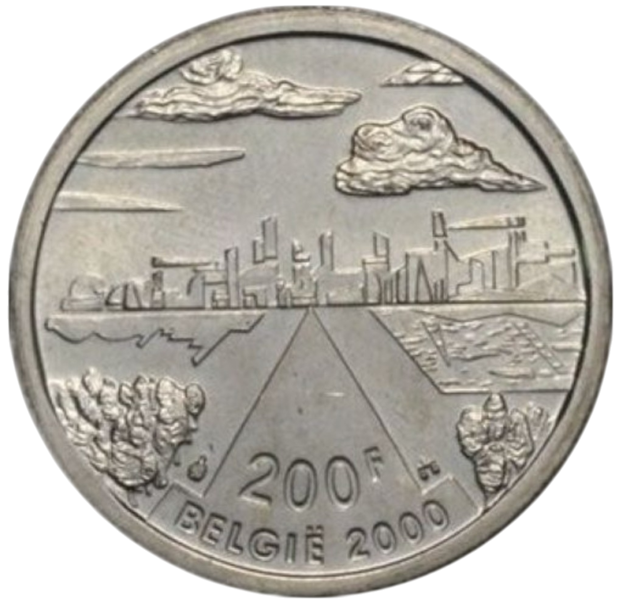 Ag 200 Fr herdenkingsmunt 2000 2