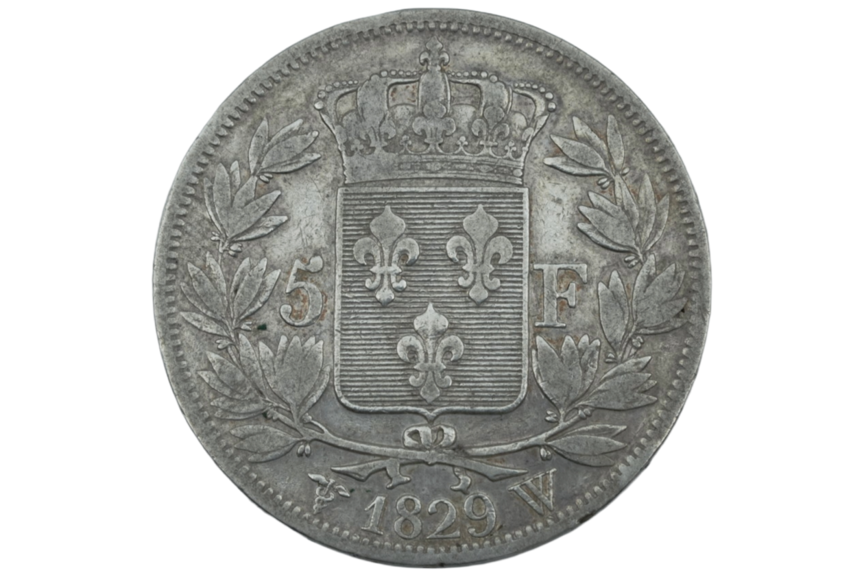 Ag 5 Francs 1829 W Charles X