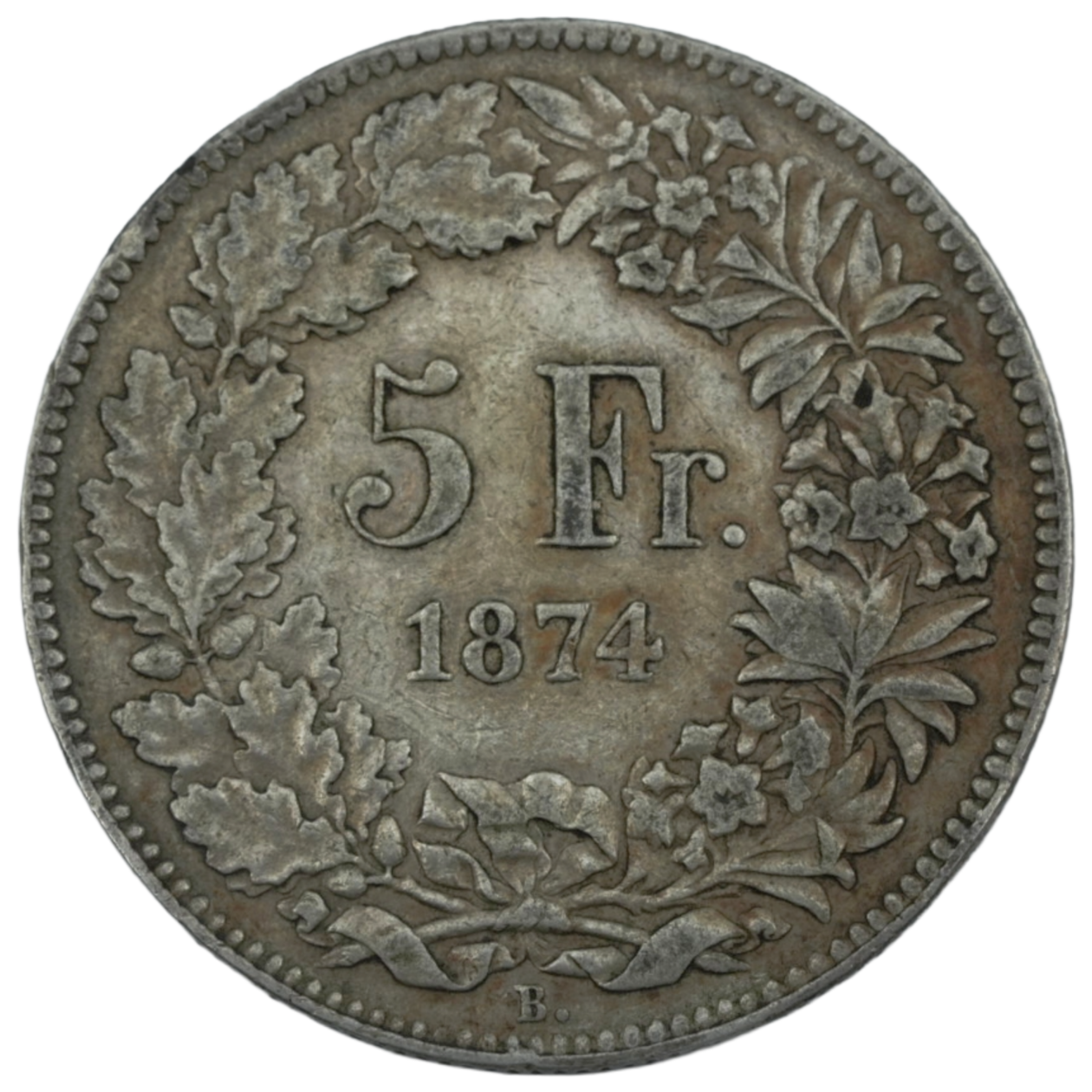 Ag 5 Francs 1874 Zwitserland 1