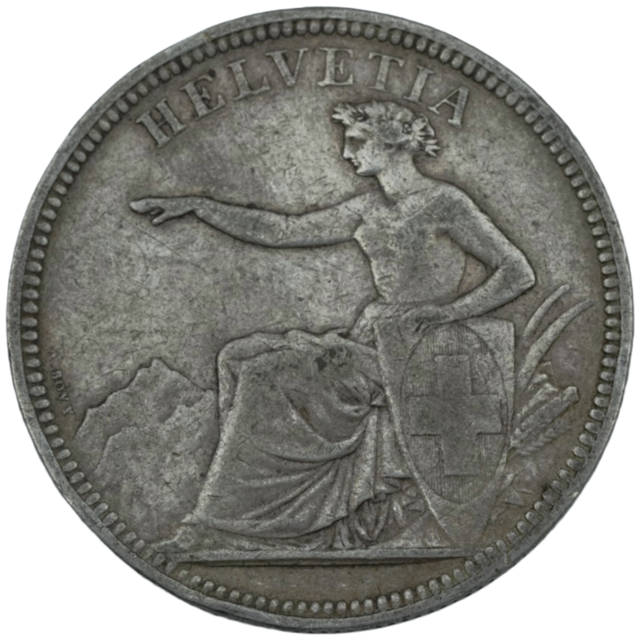 Ag 5 Francs 1874 Zwitserland