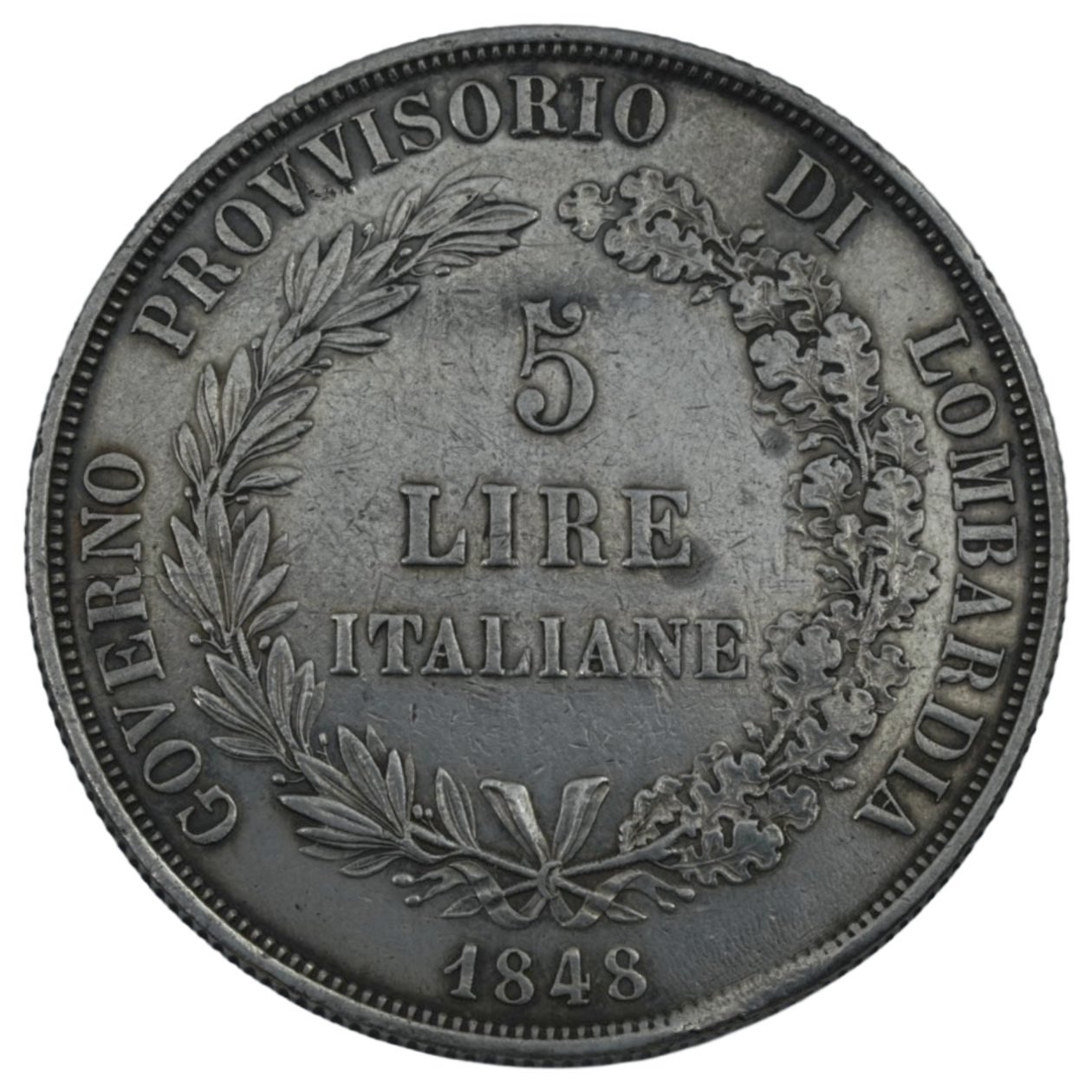 Ag 5 Lire 1848 Lombardije