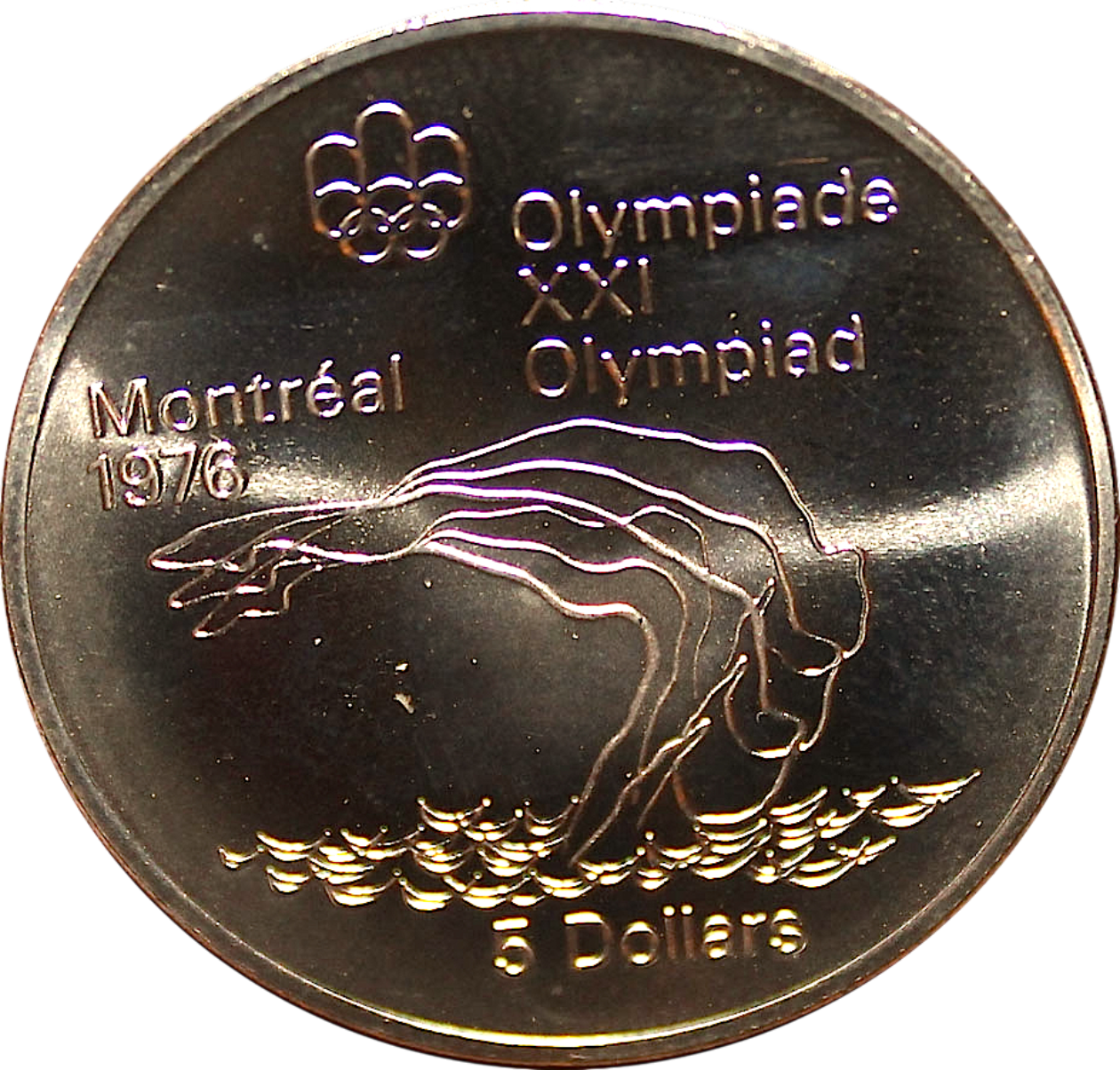 Ag 5 dollars Olympiade Montréal diving