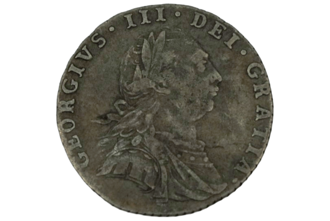 Ag 6 pence 1787 George III