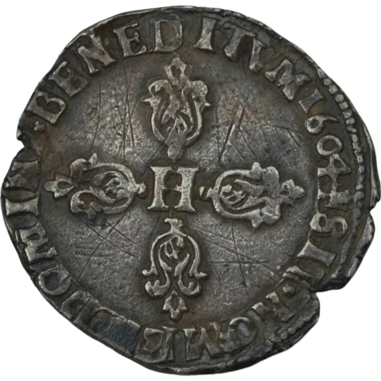 Ag Demi Franc 1604 K Henri IV