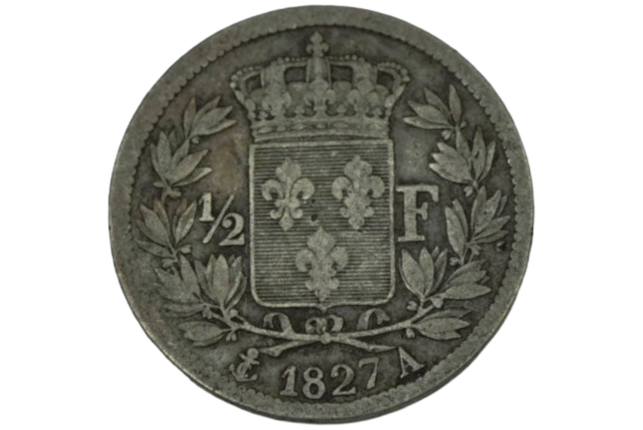 Ag Demi Franc 1827 A Charles X 1