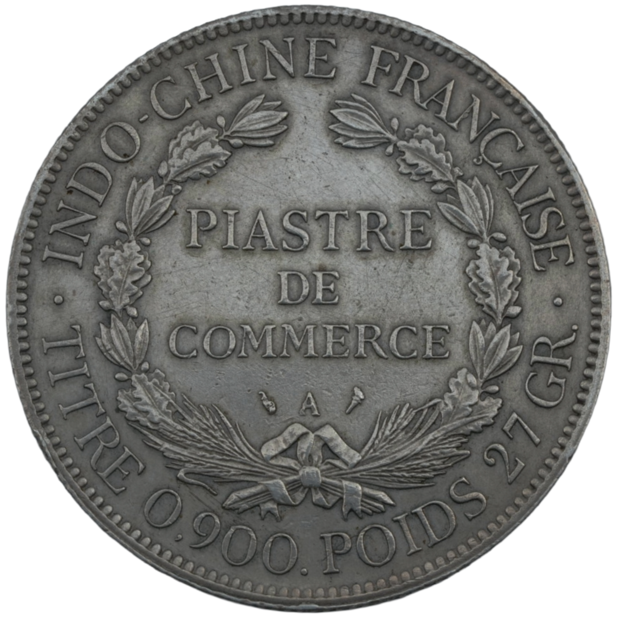 Ag Piastre de Commerce 1908 Indo Chine Francaise 1