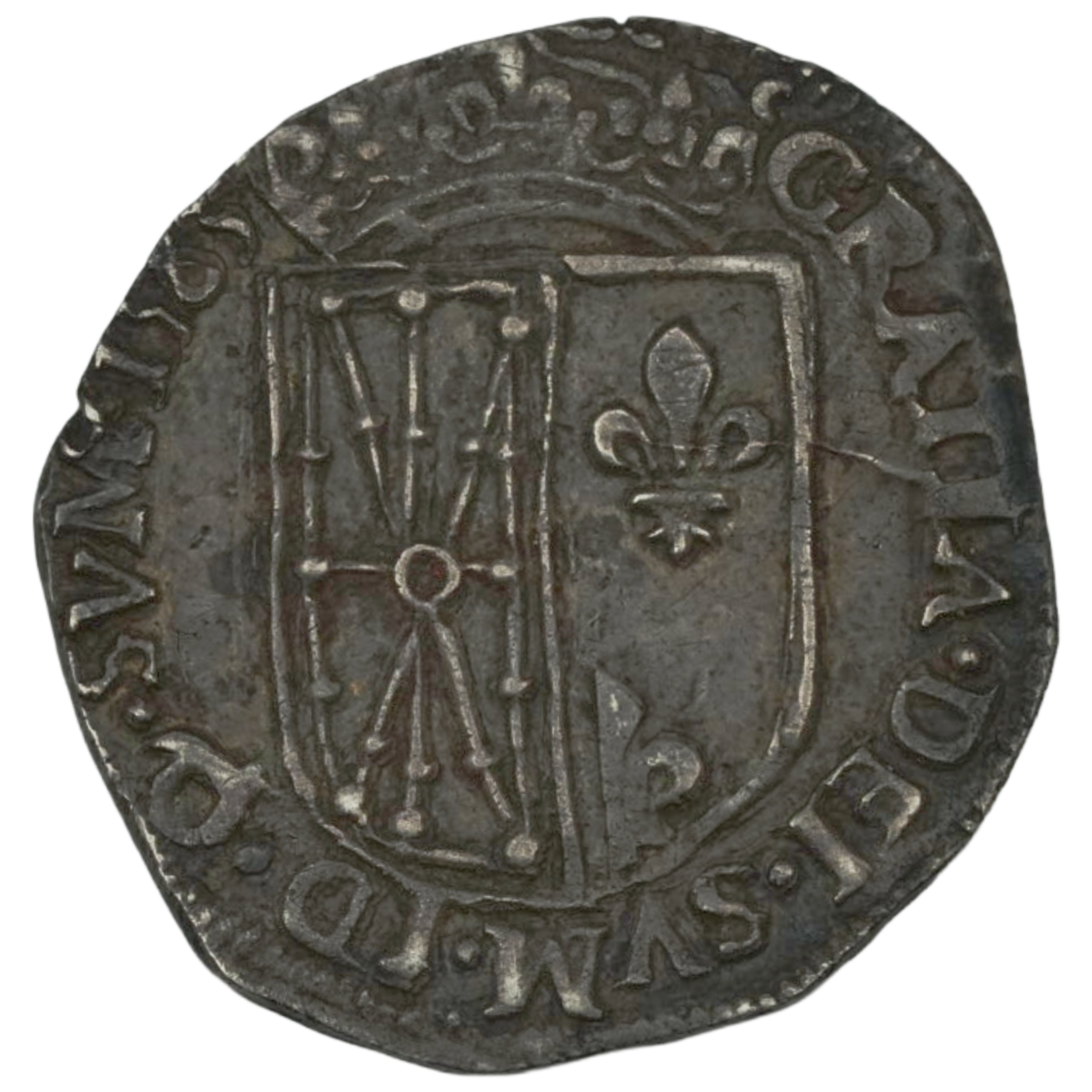 Ag Quart décu 1585 Henri III Navarre 1