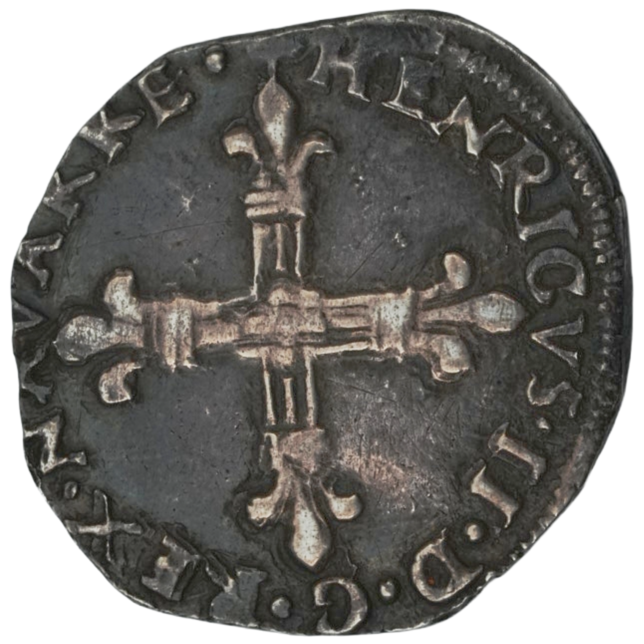 Ag Quart décu 1585 Henri III Navarre