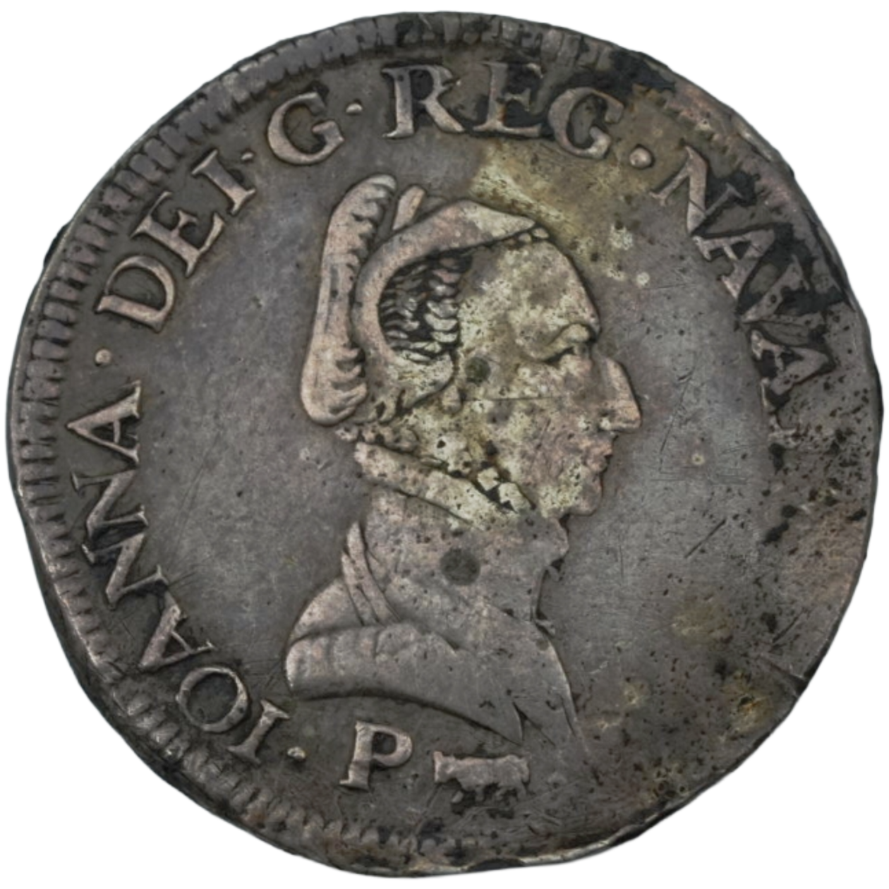 Ag Teston 1566 Johanna van Albret
