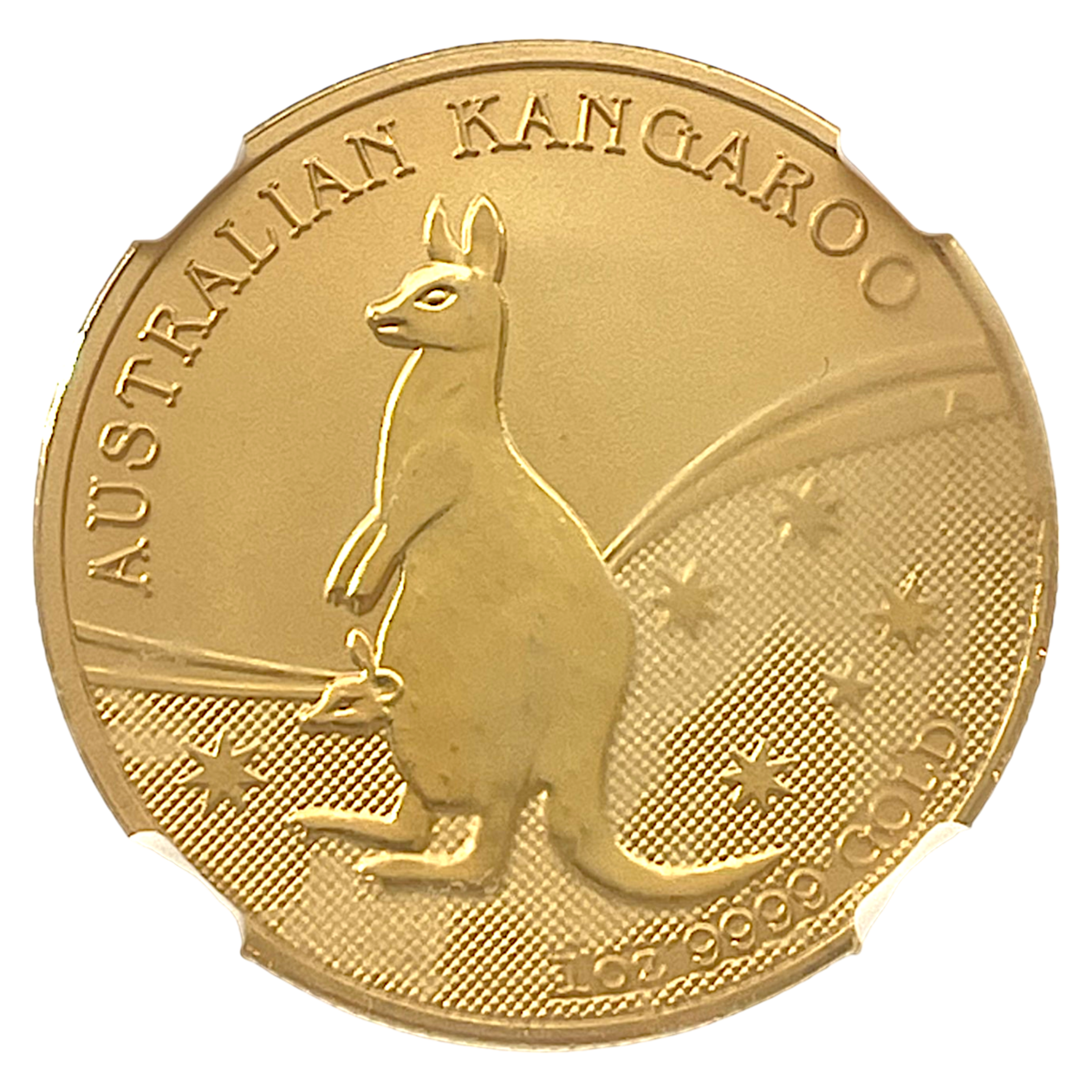 Au 1 Oz Kangaroo MS68 BACK zonder slab