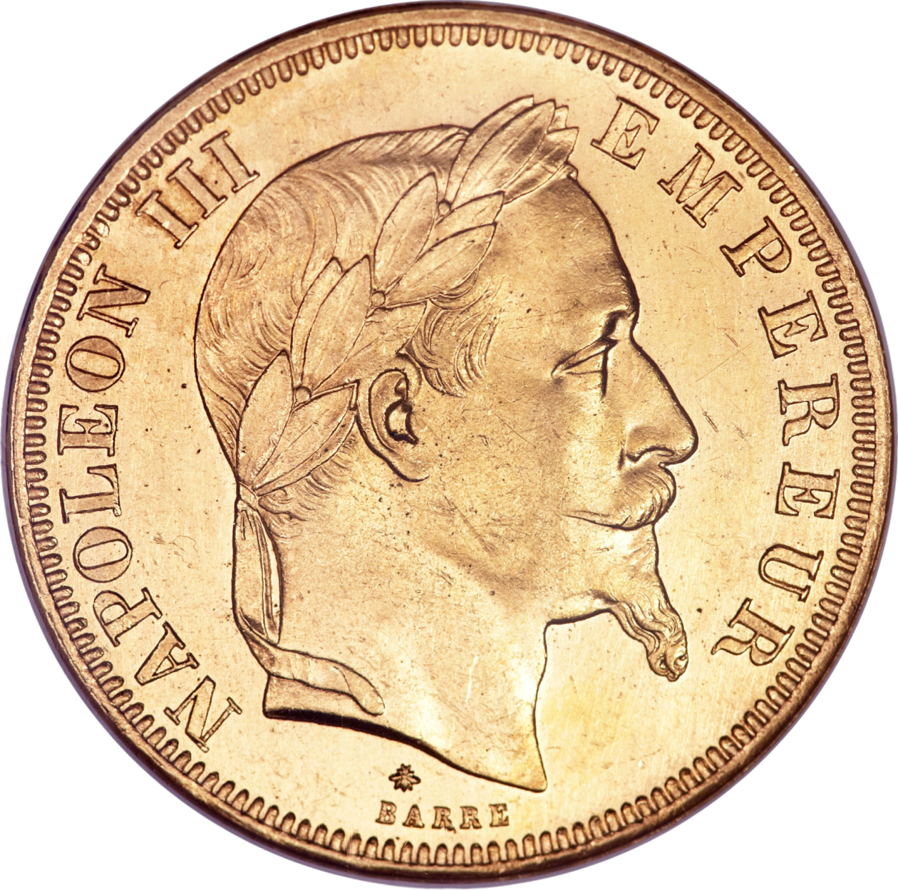 Au 50 Fr Napoleon III gelauwerd 2