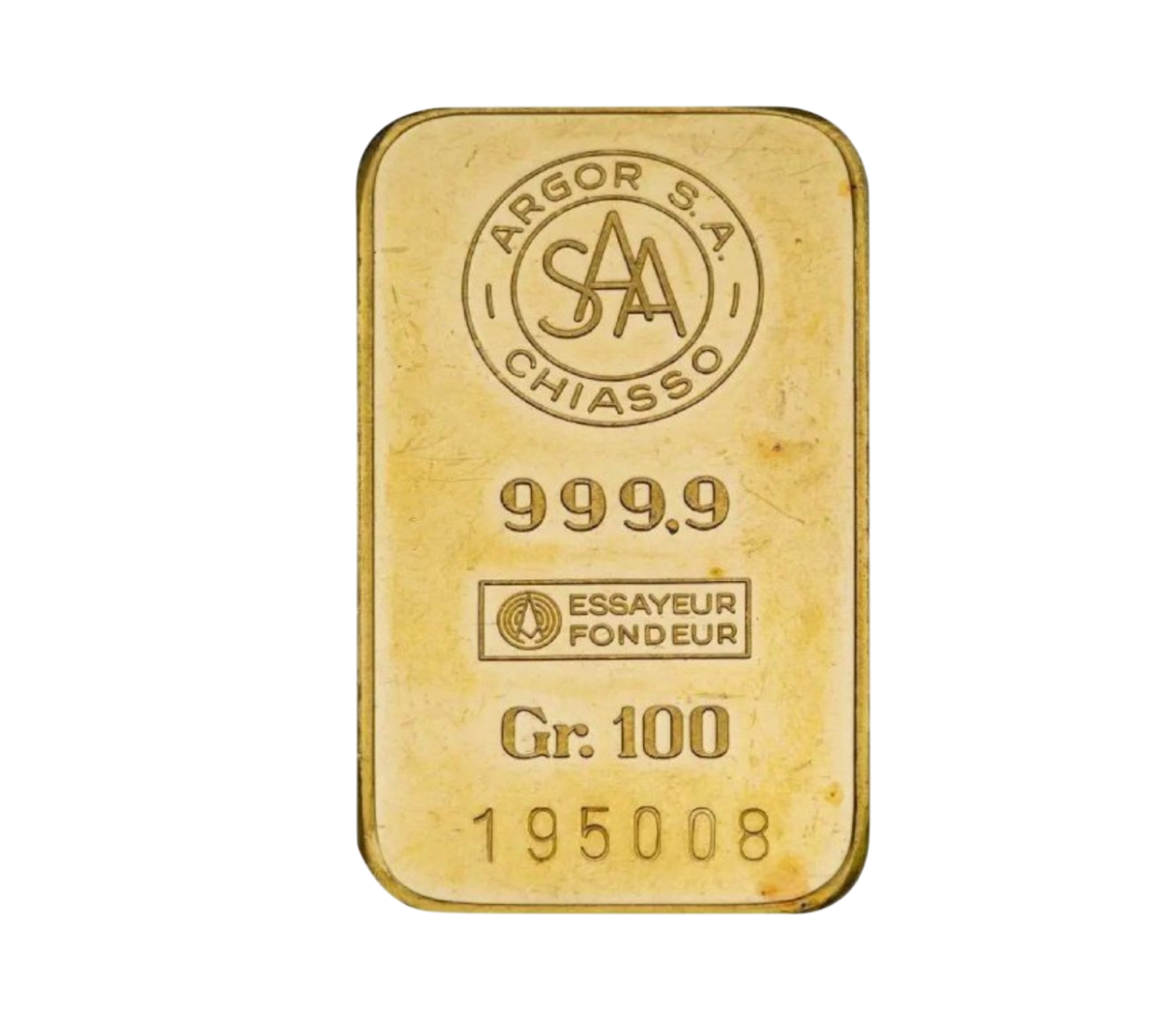 Au Argor Heraus 100 gram 22