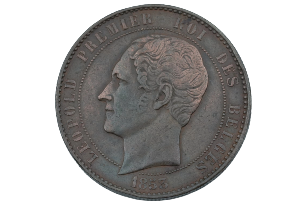 CU 10 Centimes 1853 Leopold I Huwelijk van de kroonprins 1