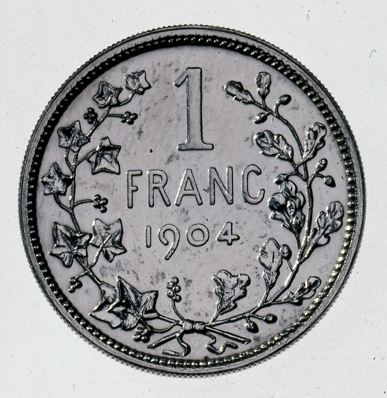 Coin BE 1 F Leopold II rev FR 38