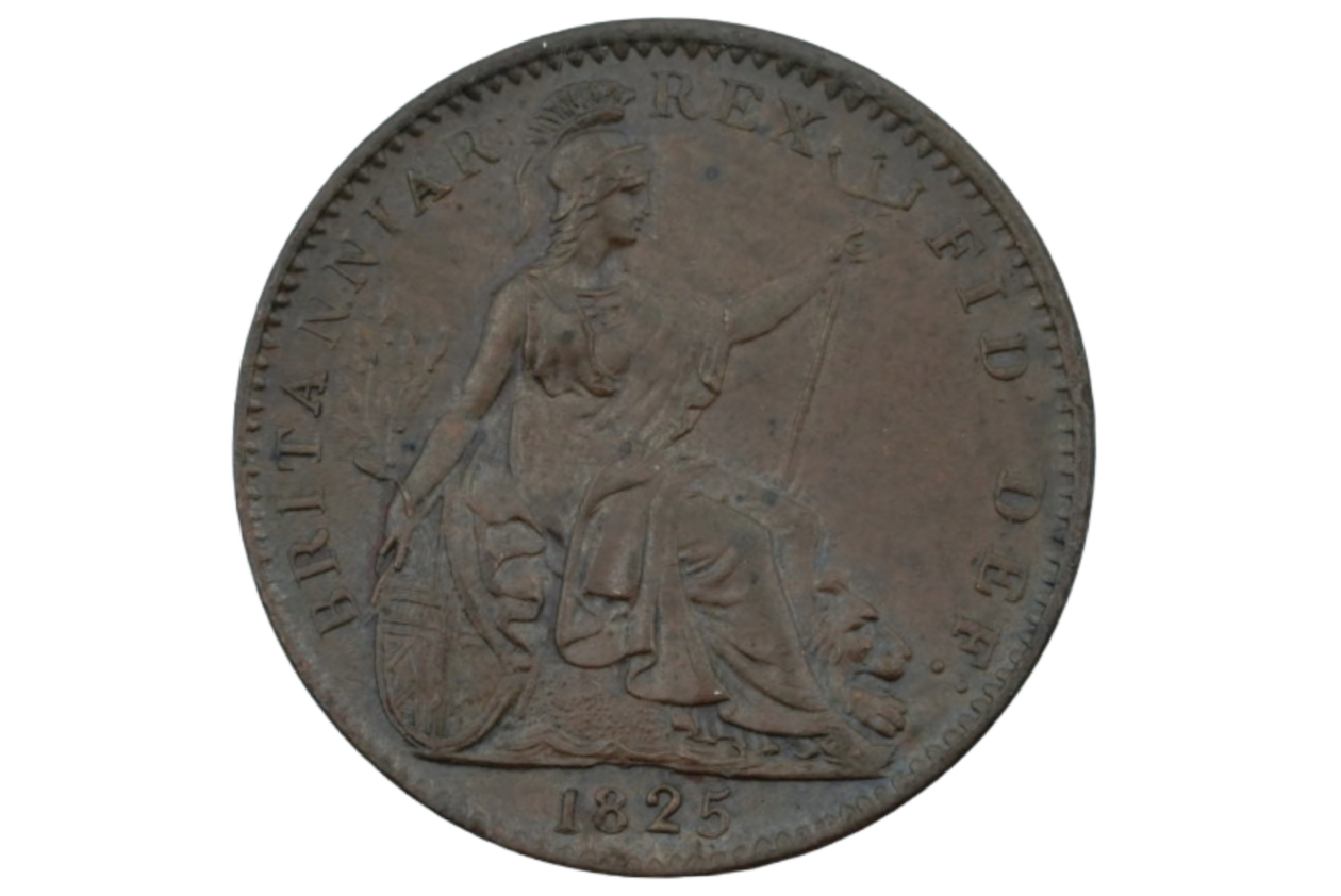 Cu Farthing 1825 George IV 1
