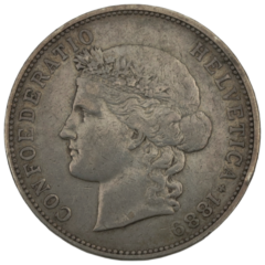 5 Francs 1889 Zwitserland