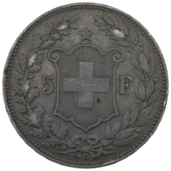 5 Francs 1889b Zwitserland