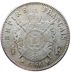 Ag 1 Franc Napoleon III 2
