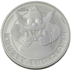 Ag 1 Ounce 2020 Simsons Krusty The Clown Tuvalu