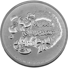 Ag 1 Ounce 2021 Disney Mickey Mouse Christmas Niue