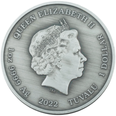 Ag 1 Ounce 2022 Aphrodite Gods of Olympus Tuvalu 1